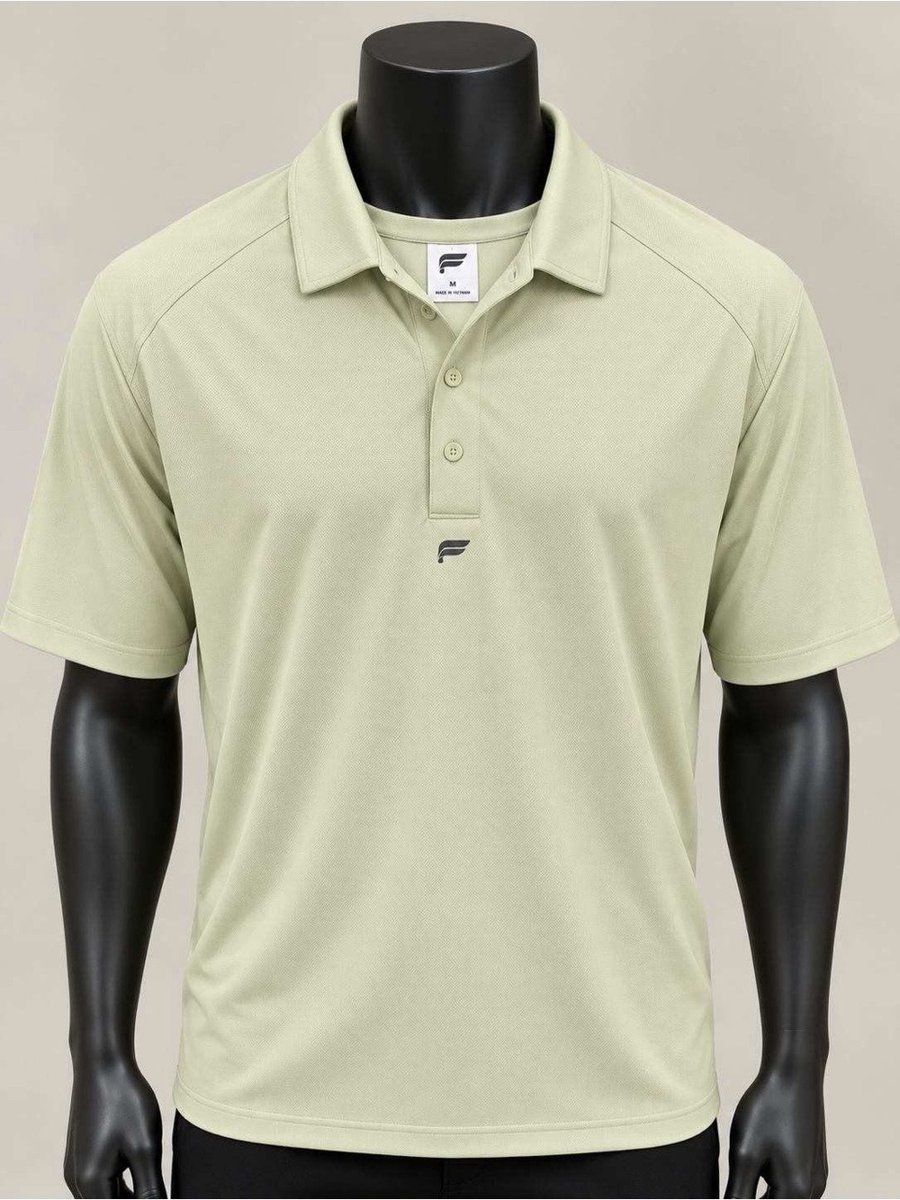 Fabletics Men's Light Sage Short-Sleeve Performance Polo